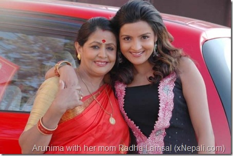 arunima with her mom radha lamsal