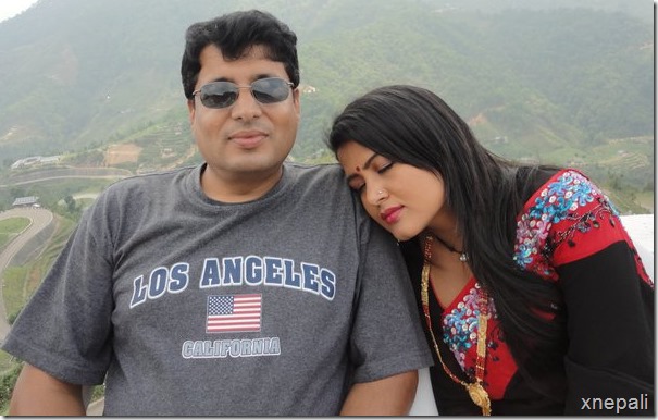 rekha thapa rests on chhabi's shoulder