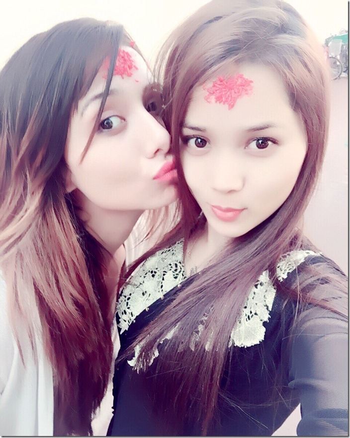 soni kc and her friend Dashain 2016